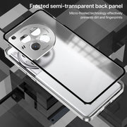 For OnePlus 13 Snap Buckle Single-sided Metal Frame Frosted Phone Case(Space Black)