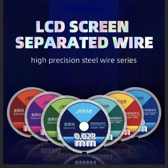 0.03mm x 100m Curved LCD Screen Separation Diamond Wire