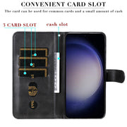 For Samsung Galaxy S25+ 5G Fashion Calf Texture Zipper Leather Phone Case(Black)