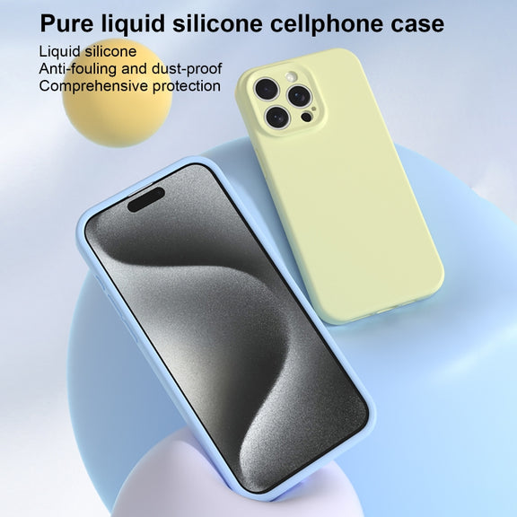 For iPhone 16 Plus Precise Hole Liquid Silicone Jelly Color Full Coverage Phone Case(Caramel Brown)