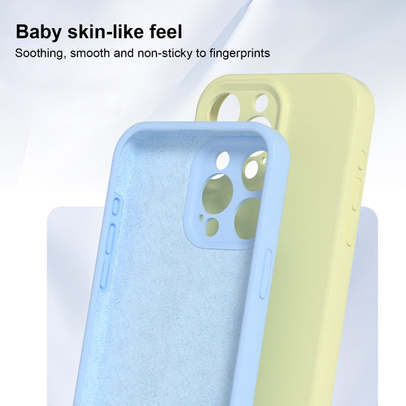 For iPhone 16 Pro Precise Hole Liquid Silicone Jelly Color Full Coverage Phone Case(White)