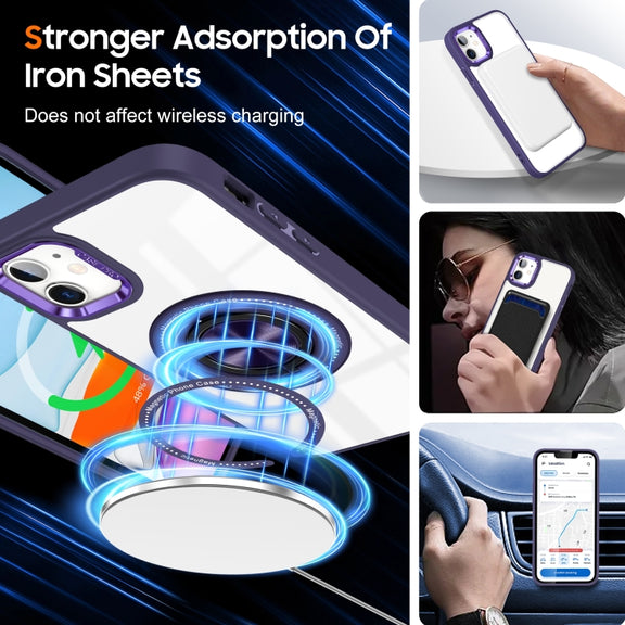 For iPhone 16 Magnetic Rotating Ring Holder Phone Case(Dark Purple)