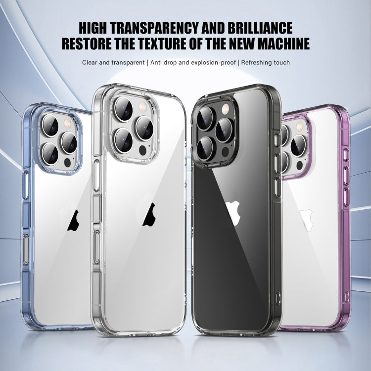 For iPhone 16 PC Hybrid TPU Full Coverage Shockproof Phone Case(Transparent)