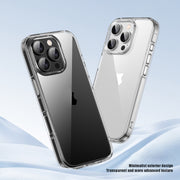 For iPhone 16 PC Hybrid TPU Full Coverage Shockproof Phone Case(Transparent)