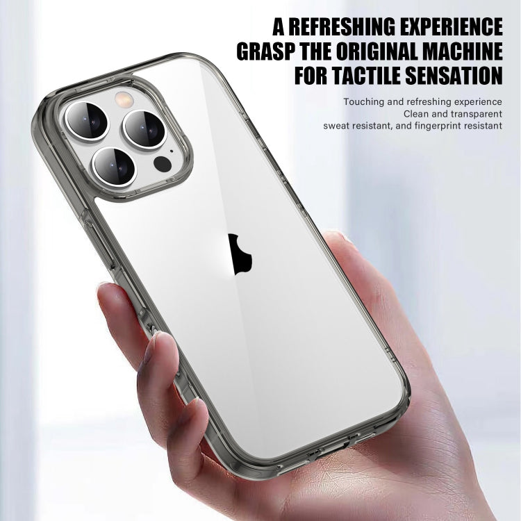For iPhone 16 PC Hybrid TPU Full Coverage Shockproof Phone Case(Transparent)