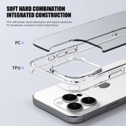 For iPhone 16 PC Hybrid TPU Full Coverage Shockproof Phone Case(Transparent)