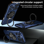 For iPhone 16 Pro Max Rotating Magnetic Holder Phone Case(Royal Blue)