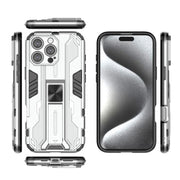 For iPhone 16 Pro Max Supersonic PC + TPU Holder Phone Case(White)