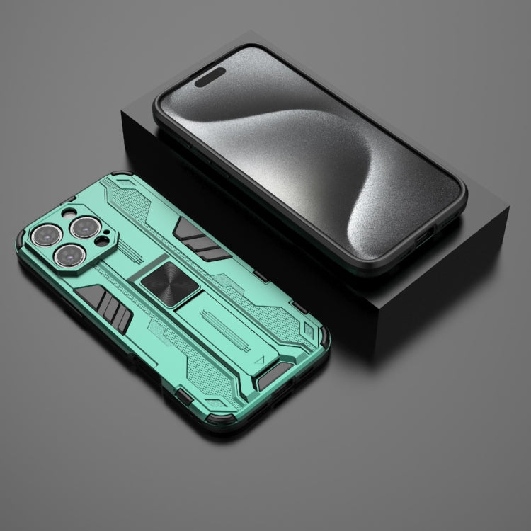 For iPhone 16 Pro Max Supersonic PC + TPU Holder Phone Case(Green)