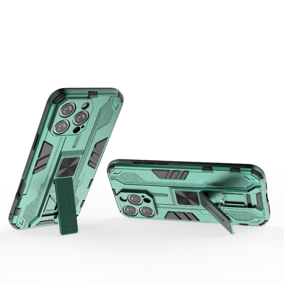 For iPhone 16 Pro Max Supersonic PC + TPU Holder Phone Case(Green)
