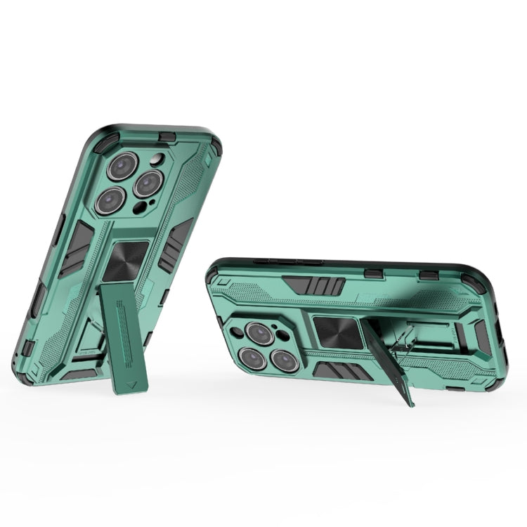 For iPhone 16 Pro Supersonic PC + TPU Holder Phone Case(Green)