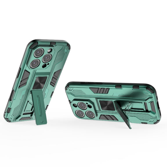 For iPhone 16 Pro Supersonic PC + TPU Holder Phone Case(Green)