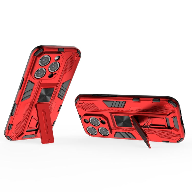 For iPhone 16 Pro Supersonic PC + TPU Holder Phone Case(Red)