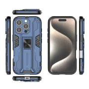 For iPhone 16 Pro Supersonic PC + TPU Holder Phone Case(Blue)