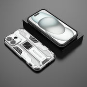 For iPhone 16 Supersonic PC + TPU Holder Phone Case(White)