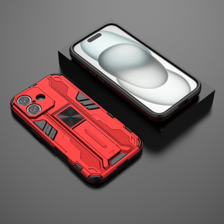 For iPhone 16 Supersonic PC + TPU Holder Phone Case(Red)