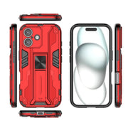 For iPhone 16 Supersonic PC + TPU Holder Phone Case(Red)