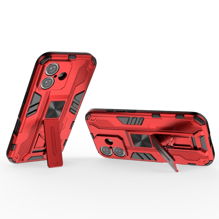 For iPhone 16 Supersonic PC + TPU Holder Phone Case(Red)