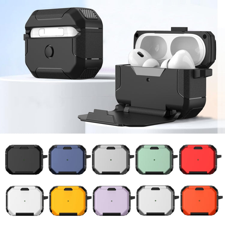 For AirPods Pro Phone Holder Design Earbuds Box Protective Case(Silver)