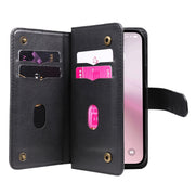 For iPhone 16e Multi-Function Wallet 10 Card Slots Leather Phone Case(Black)