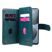 For Redmi K70 Multi-Function Wallet 10 Card Slots Leather Phone Case(Dark Green)