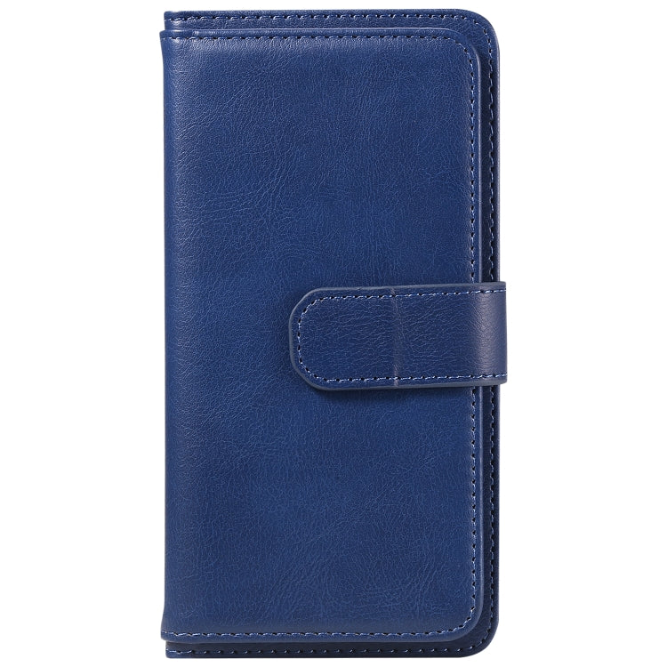 For Redmi K70 Multi-Function Wallet 10 Card Slots Leather Phone Case(Dark Blue)