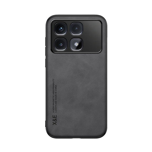 For Redmi K70 Ultra Skin Feel Magnetic Leather Back Phone Case(Dark Grey)