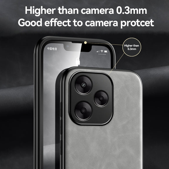 For Redmi K70 Ultra Skin Feel Magnetic Leather Back Phone Case(Dark Grey)