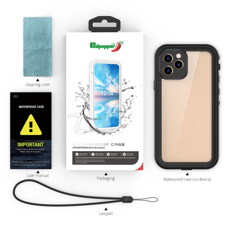 For iPhone 12 mini RedPepper Shockproof Scratchproof Dust-proof PC + TPU Protective Case(Black)