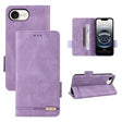 For iPhone 16e Magnetic Clasp Leather Phone Case(Purple) - iPhone 16e Cases by PMC TechLife | Online Shopping South Africa | PMC TechLife | Buy Now Pay Later Mobicred