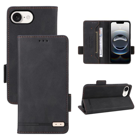 For iPhone SE 2024 Magnetic Clasp Leather Phone Case(Black)