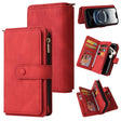 For iPhone 16e Skin Feel Multi Card Slots Zipper Wallet Leather Phone Case(Red) - iPhone 16e Cases by PMC TechLife | Online Shopping South Africa | PMC TechLife | Buy Now Pay Later Mobicred