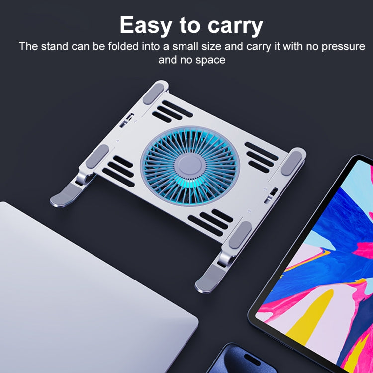 R- JUST HZ44 Aluminum Alloy Laptop Cooling Stand(Silver)