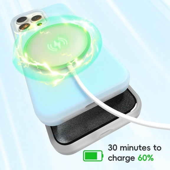 For iPhone 16 Pro Jelly Liquid Silicone MagSafe Magnetic Phone Case(Green)