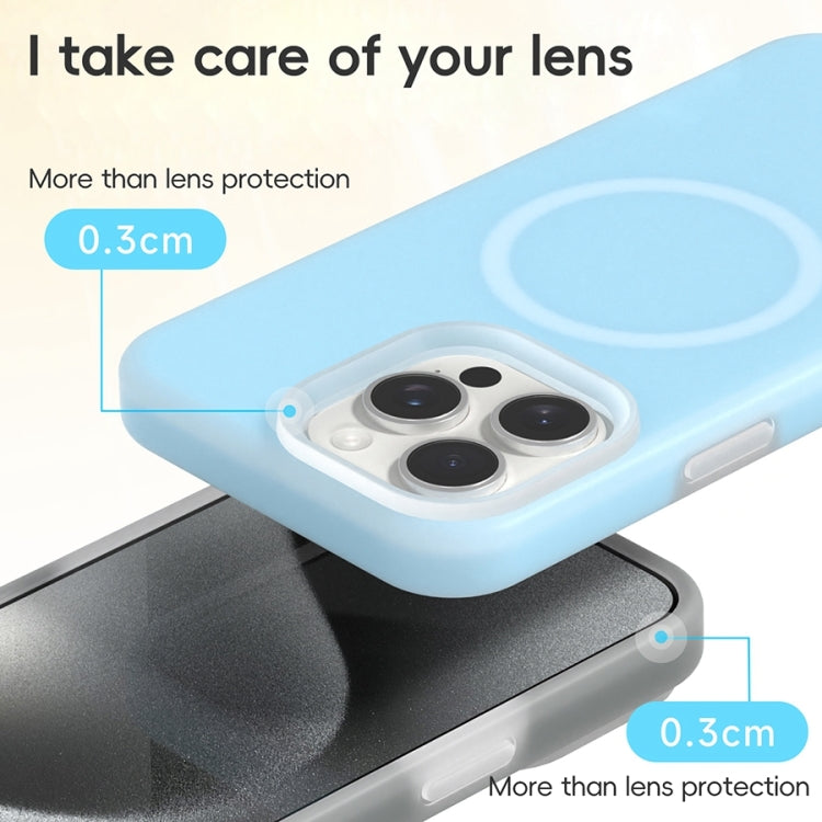 For iPhone 16 Pro Jelly Liquid Silicone MagSafe Magnetic Phone Case(Green)