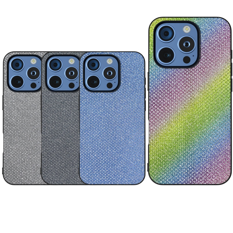 For iPhone 16 Pro Max Diamond Black Frame Phone Case(Jewel Black)