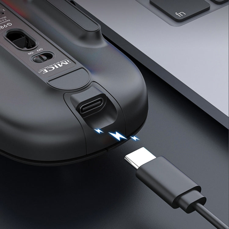 iMICE G901 Bluetooth Dual Mode 7-Button Silent Wireless Gaming Mouse(Black)