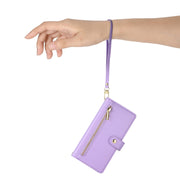 For Google Pixel 9 / 9 Pro Nine Card-slot Zipper Wallet Bag Leather Phone Case(Purple)