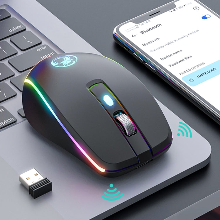iMICE G903 Bluetooth Dual Mode 6-key Silent Wireless Gaming Mouse(Pink)