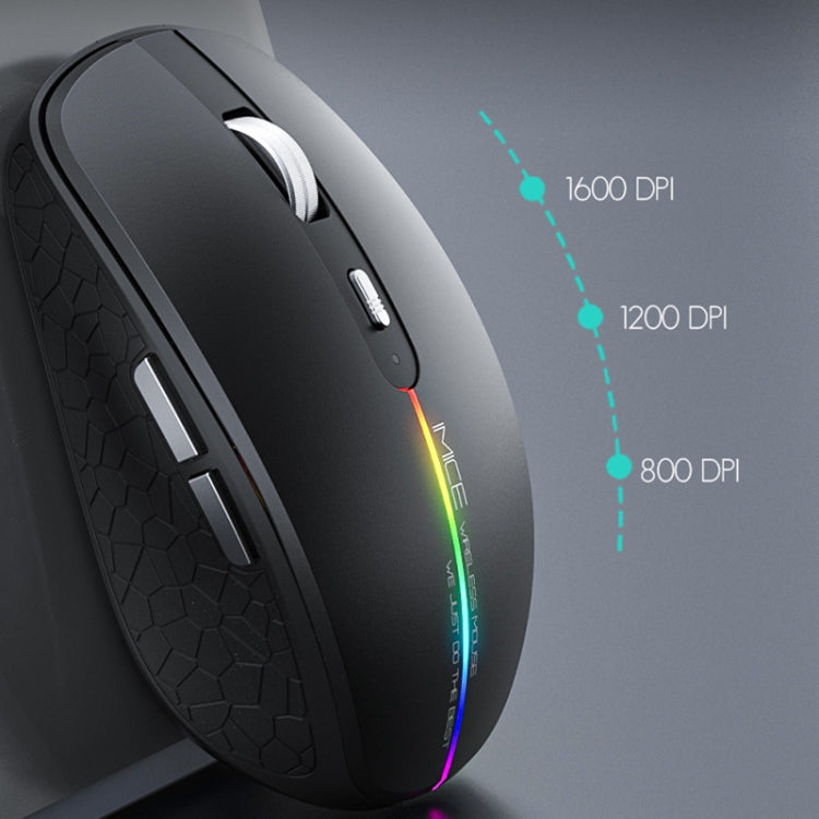 iMICE G904 Dual Mode 6-Key Silent Wireless Gaming Mouse(White)