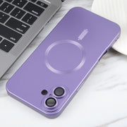 For iPhone 16 Liquid TPU Silicone Solid Color MagSafe Phone Case(Purple)