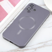 For iPhone 16 Liquid TPU Silicone Solid Color MagSafe Phone Case(Grey)