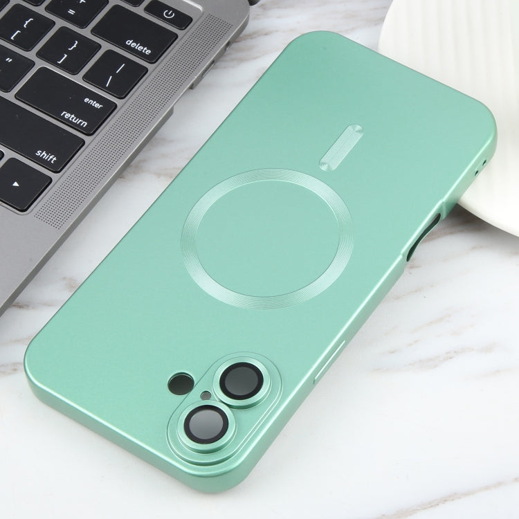 For iPhone 16 Liquid TPU Silicone Solid Color MagSafe Phone Case(Green)