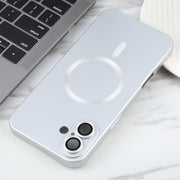 For iPhone 16 Liquid TPU Silicone Solid Color MagSafe Phone Case(Silver)
