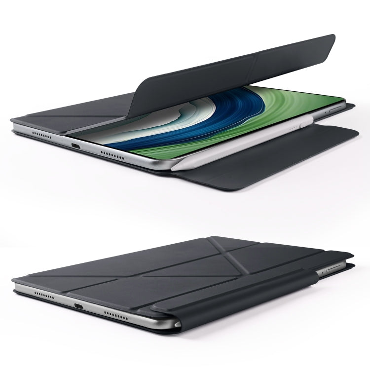 For Huawei MatePad Pro 13.2 2023 Fixed Buckle Magnetic Deformation Leather Tablet Case(Black)
