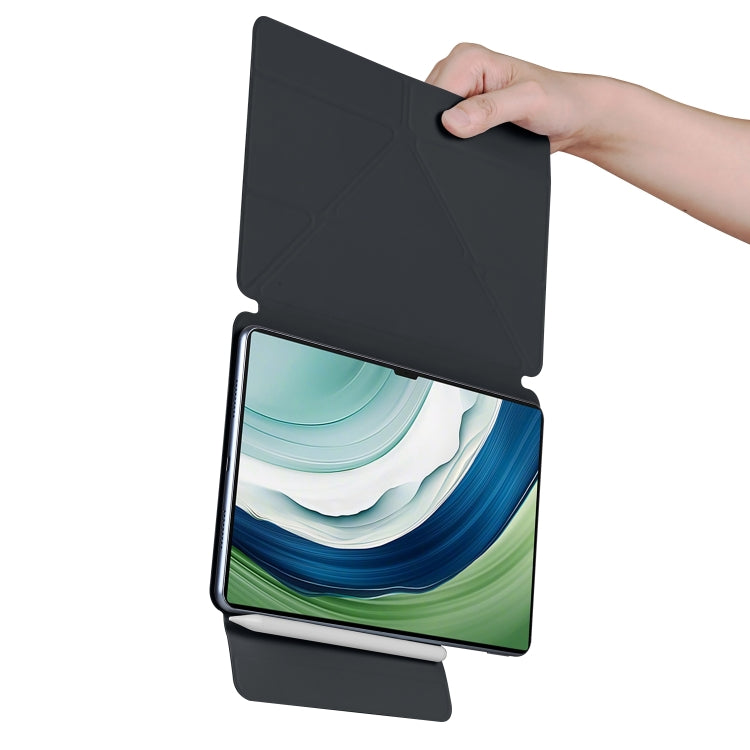 For Huawei MatePad Pro 13.2 2023 Fixed Buckle Magnetic Deformation Leather Tablet Case(Black)