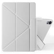 For Huawei MatePad Air 12 2024 Fixed Buckle Magnetic Deformation Leather Tablet Case(Grey) - Huawei by PMC TechLife | Online Shopping South Africa | PMC TechLife | Buy Now Pay Later Mobicred