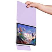 For Huawei MatePad Air 12 2024 Fixed Buckle Magnetic Deformation Leather Tablet Case(Purple)