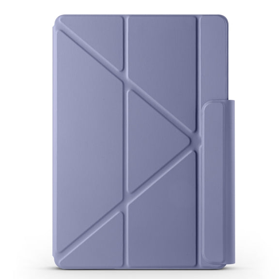 For Huawei MatePad Air 12 2024 Fixed Buckle Magnetic Deformation Leather Tablet Case(Lavender Purple)