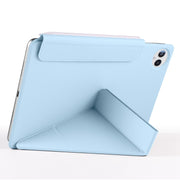 For Huawei MatePad Pro 12.2 2024 Fixed Buckle Magnetic Deformation Leather Tablet Case(Ice Blue)
